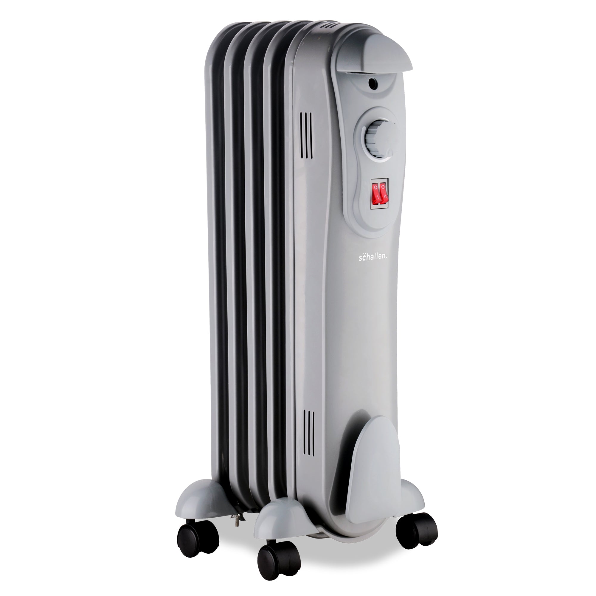 Portable Radiator 1000w Schallen Grey 1000W 5 Fin Portable Electric Slim Oil Filled Radiator H ...