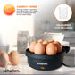 Schallen Electric Egg Cooker, Boiler, Poacher Poached Boiled, Hard Eggs and Soft Eggs Holds up to 7 Eggs, (Silver & Black, Stainless Steel)