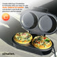 Schallen Electric Omelette Maker Deep Fill Healthy Eating Egg Pan with Non-Stick Coated Ceramic Plates & 2 Individual Cooking Plates with Cool Touch Handle (Stainless Steel)