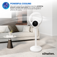 Schallen 2 in 1 Bladeless Floor Fan and Desktop Table Fan Modern White and Black with Digital Display