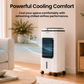 Schallen 3.9L Portable Air Cooler with Remote Control | Evaporative Tower Fan Cooler with 3 Speeds, 12H Timer, Digital & Energy Efficient, 2 Ice Packs in Black & White