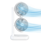 Schallen Dual Head USB-C Fan | Portable Desk Fan with 2 Speeds | White