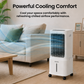 Schallen Portable Air Cooler with Humidifier & Air Purifier, 10L Water Tank, 3 Speed & Mode Settings, Remote Control + 2 Ice Packs