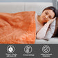 Schallen Rust Burnt Orange Large Double Waffle Soft Fleece Electric Heated Throw Over Blanket Honeycomb Overblanket with Timer