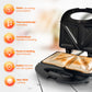 Schallen Black Sandwich Maker Butty Toaster Toastie Maker Making Machine with Non-Stick Coating & Heat Insulated Handle - Safety Thermal Cut-Out, Thermo Control & Locking System LED Light (Black)
