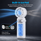 Schallen Handheld Fan with Ice Cooling Plate, 100-Speed Portable Rechargeable Fan, 4000mAh Battery, Up to 11 Hours Runtime & Digital Display for Travel, Office and Outdoors (Available in Grey & White)
