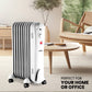 Schallen White 2000W 9 Fin Portable Electric Slim Oil Filled Radiator Heater