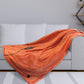 Schallen Rust Burnt Orange Large Double Waffle Soft Fleece Electric Heated Throw Over Blanket Honeycomb Overblanket with Timer