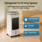 Schallen 3.9L Portable Air Cooler with Remote Control | Evaporative Tower Fan Cooler with 3 Speeds, 12H Timer, Digital & Energy Efficient, 2 Ice Packs in Black & White