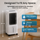 Schallen Portable Air Cooler with Humidifier & Air Purifier, 10L Water Tank, 3 Speed & Mode Settings, Remote Control + 2 Ice Packs