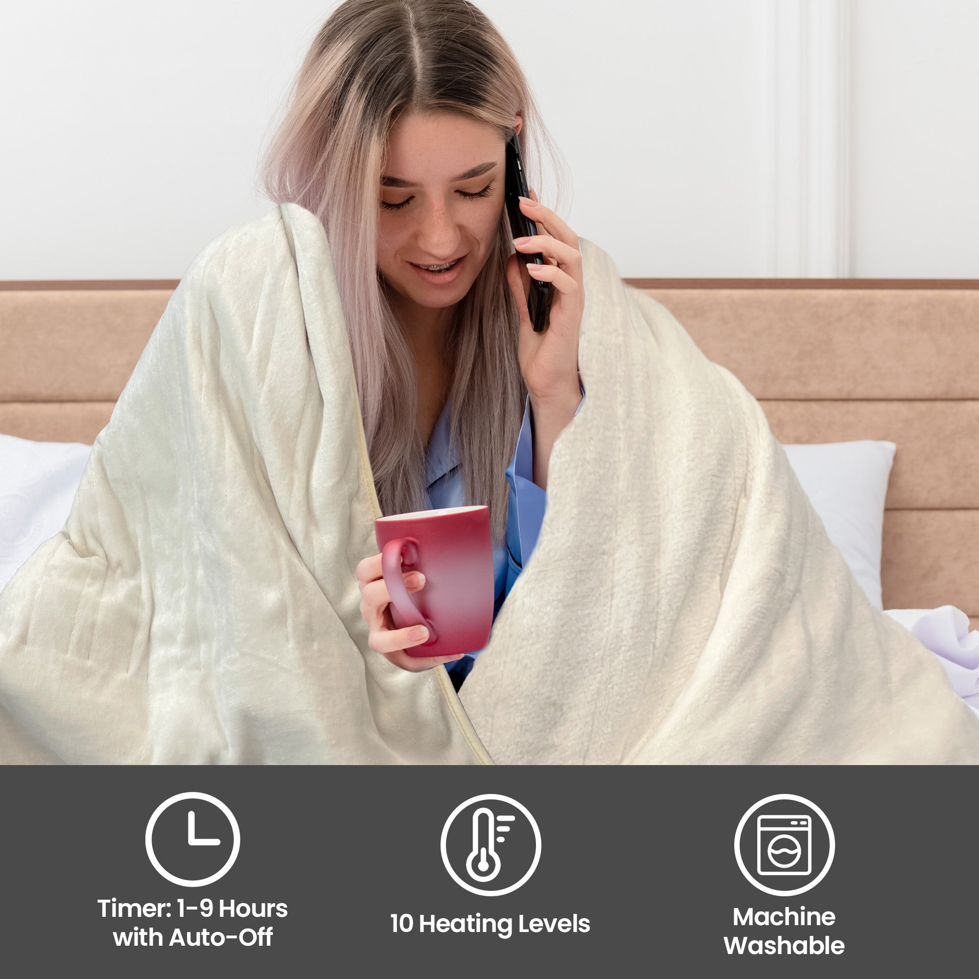 Hokeki heated throw discount blanket