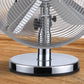 Schallen Chrome Silver Electric Sturdy Metal 12" 3 Speed Tilt Oscillating Worktop Desk Table Fan