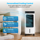 Schallen 9L Portable Air Cooler with Remote Control | Evaporative Tower Fan Cooler with 3 Speeds, 12H Timer, Digital & Energy Efficient, 2 Ice Packs in Black & White (Copy) (Copy)
