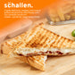 Schallen Black Sandwich Maker Butty Toaster Toastie Maker Making Machine with Non-Stick Coating & Heat Insulated Handle - Safety Thermal Cut-Out, Thermo Control & Locking System LED Light (Black)