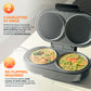 Schallen Electric Omelette Maker Deep Fill Healthy Eating Egg Pan with Non-Stick Coated Ceramic Plates & 2 Individual Cooking Plates with Cool Touch Handle (Stainless Steel)