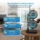 Schallen Dual Head USB-C Fan | Portable Desk Fan with 2 Speeds | Black