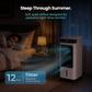 Schallen 9L Portable Air Cooler with Remote Control | Evaporative Tower Fan Cooler with 3 Speeds, 12H Timer, Digital & Energy Efficient, 2 Ice Packs in Black & White (Copy) (Copy)