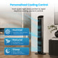Schallen 36" Tower Fan Oscillating Tall Floor Standing Fan with Remote Control, DC Motor, Digital Display 12H Timer, 8 Speed Settings & 3 Wind Modes | Quiet, Powerful, Energy Efficient Cooling