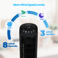 Schallen 36" Tower Fan Oscillating Tall Floor Standing Fan with Remote Control, DC Motor, Digital Display 12H Timer, 8 Speed Settings & 3 Wind Modes | Quiet, Powerful, Energy Efficient Cooling