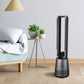 Schallen Graphite Grey Oscillating Bladeless LED Touch Tower Fan with Remote & Timer