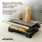 Schallen Panini Grill Press, 2 Slice Sandwich Panini Press & Toastie Maker Machine with Non Stick Hot Plates & Cool Touch Handle 1000W (Black & Silver, Stainless Steel)