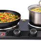 Schallen Electric Double Hot Plate Hob, Portable Tabletop Cooking Hob with Adjustable Thermostat, Ideal for Home, Student Living, Camping, Caravans & Emergency Cooking,  Black