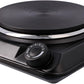 Schallen Electric Single Hot Plate Hob, Portable Tabletop Cooking Hob with Adjustable Thermostat, Ideal for Home, Student Living, Camping, Caravans & Emergency Cooking,  Black