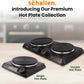 Schallen Electric Single Hot Plate Hob, Portable Tabletop Cooking Hob with Adjustable Thermostat, Ideal for Home, Student Living, Camping, Caravans & Emergency Cooking,  Black