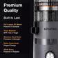 Schallen Juicer Machine – Large 135mm Feed Chute with Pre-Cutting Function for Whole Fruit & Veg, 1.5L Juicer with 2 Cups, Easy Clean, Cold Press Slow Juicer in Matt Black
