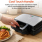 Schallen Sandwich Toaster Maker & Toastie Maker Butty Toasting Machine - Deep Fill Non-Stick Hot Plates – 4 Slice Electric Grill Press for Toasted Cheese Snacks Lunch Breakfast - Black & Silver