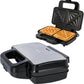 Schallen Sandwich Toaster Maker & Toastie Maker Butty Toasting Machine - Deep Fill Non-Stick Hot Plates – 4 Slice Electric Grill Press for Toasted Cheese Snacks Lunch Breakfast - Black & Silver
