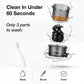 Schallen Juicer Machine – Large 135mm Feed Chute with Pre-Cutting Function for Whole Fruit & Veg, 1.5L Juicer with 2 Cups, Easy Clean, Cold Press Slow Juicer in Matt Black