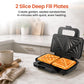 Schallen Sandwich Toaster Maker & Toastie Maker Butty Toasting Machine - Deep Fill Non-Stick Hot Plates – 4 Slice Electric Grill Press for Toasted Cheese Snacks Lunch Breakfast - Black & Silver