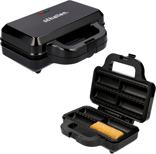 Sausage Roll Maker Machine Electric Snack & Breakfast Machine, Compact & Safe Non-Stick Appliance with Cool-Touch Handle