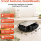 Schallen Sandwich Toaster Maker & Toastie Maker Butty Toasting Machine - Deep Fill Non-Stick Hot Plates – 4 Slice Electric Grill Press for Toasted Cheese Snacks Lunch Breakfast - Black & Silver