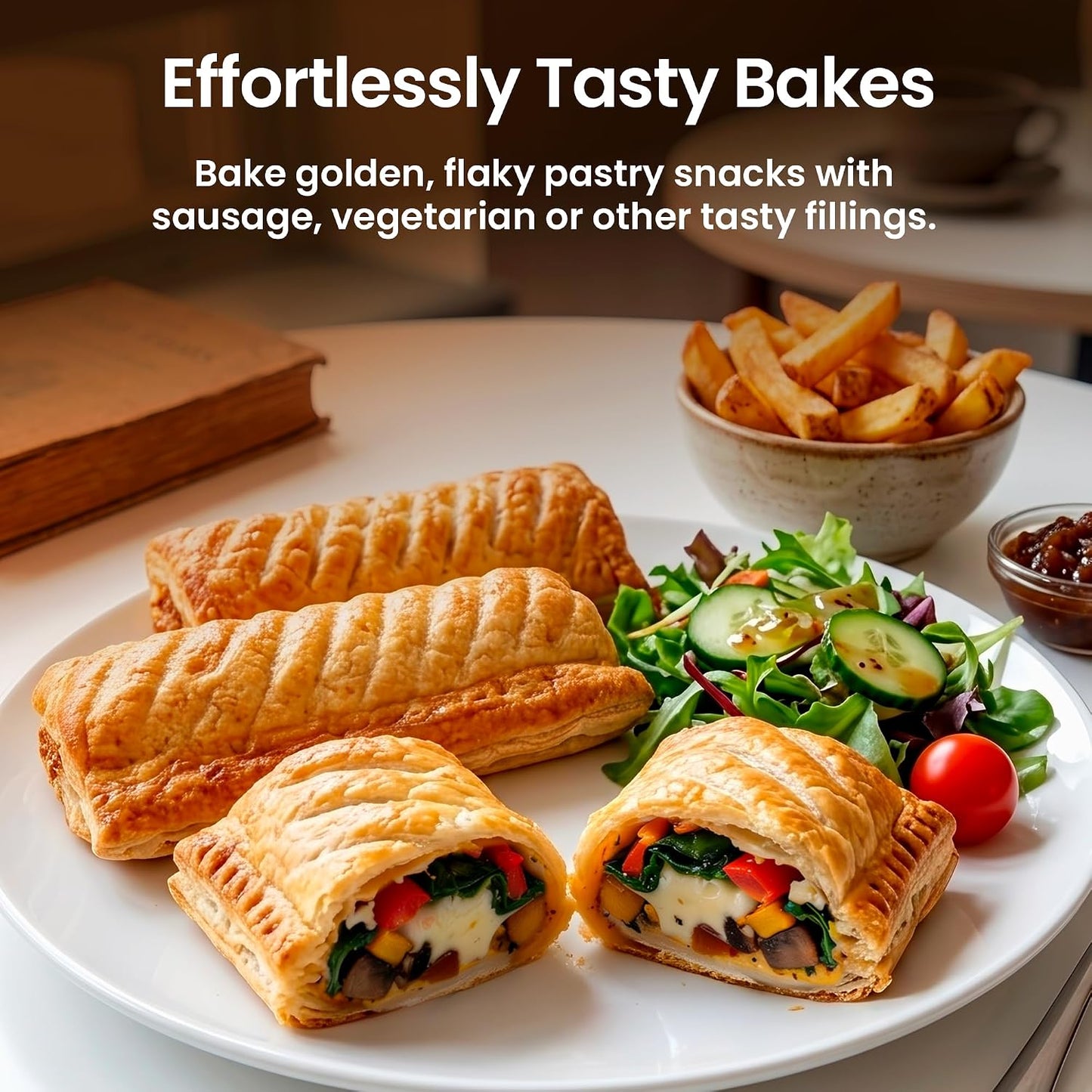 Sausage Roll Maker Machine Electric Snack & Breakfast Machine, Compact & Safe Non-Stick Appliance with Cool-Touch Handle