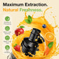 Schallen Juicer Machine – Large 135mm Feed Chute with Pre-Cutting Function for Whole Fruit & Veg, 1.5L Juicer with 2 Cups, Easy Clean, Cold Press Slow Juicer in Matt Black