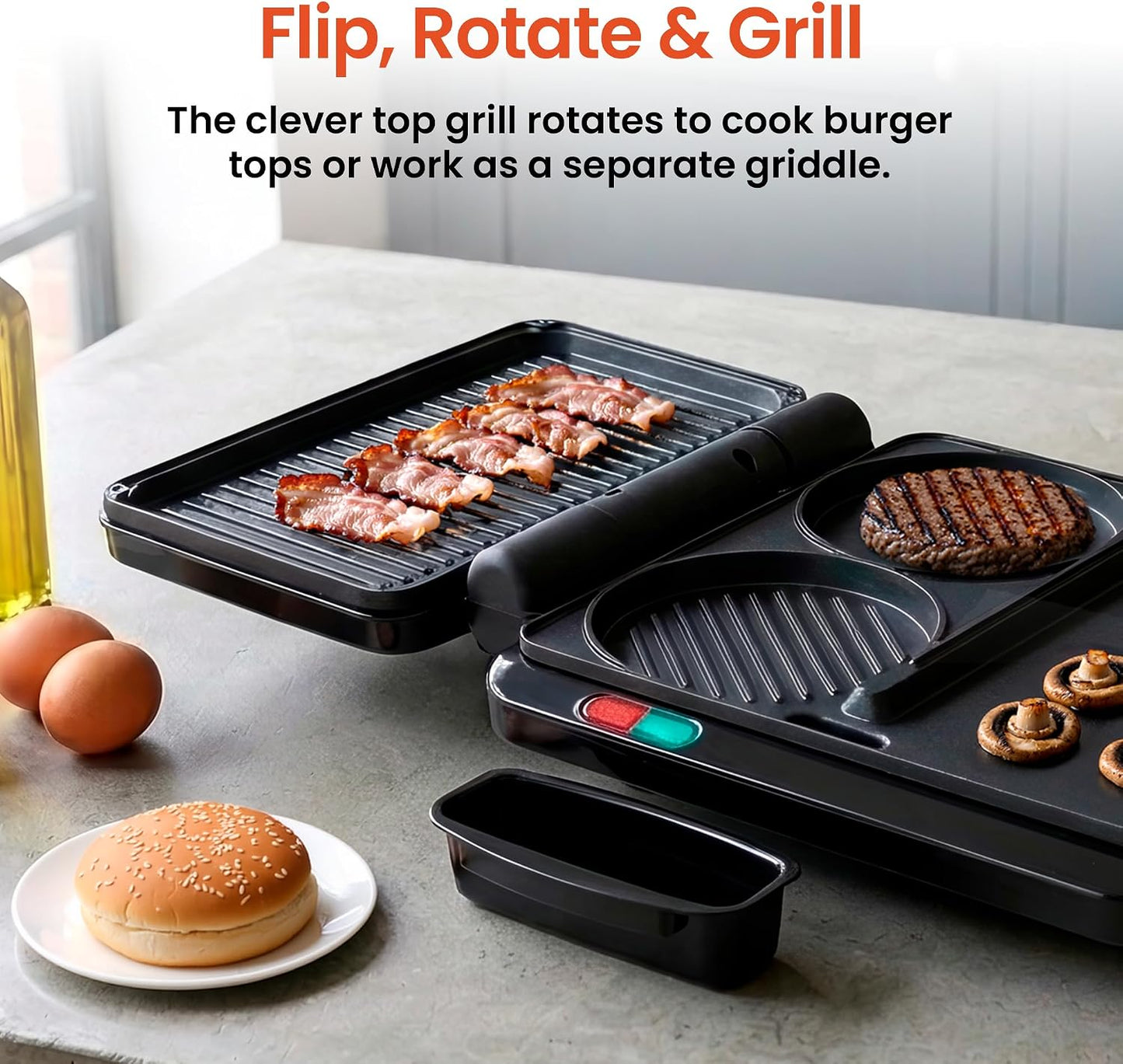 Schallen Hamburger Maker & Grilling Machine Hot Plate Egg Cooker Healthy & Quick Cooking