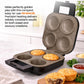 Schallen Electric Non-Stick Deep Fill Quad Pie Maker Machine, Bake Traditional British Pies, Silver Stainless Steel with Locking Latch (4 Pie Maker)