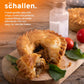 Schallen Electric Non-Stick Deep Fill Quad Pie Maker Machine, Bake Traditional British Pies, Silver Stainless Steel with Locking Latch (4 Pie Maker)