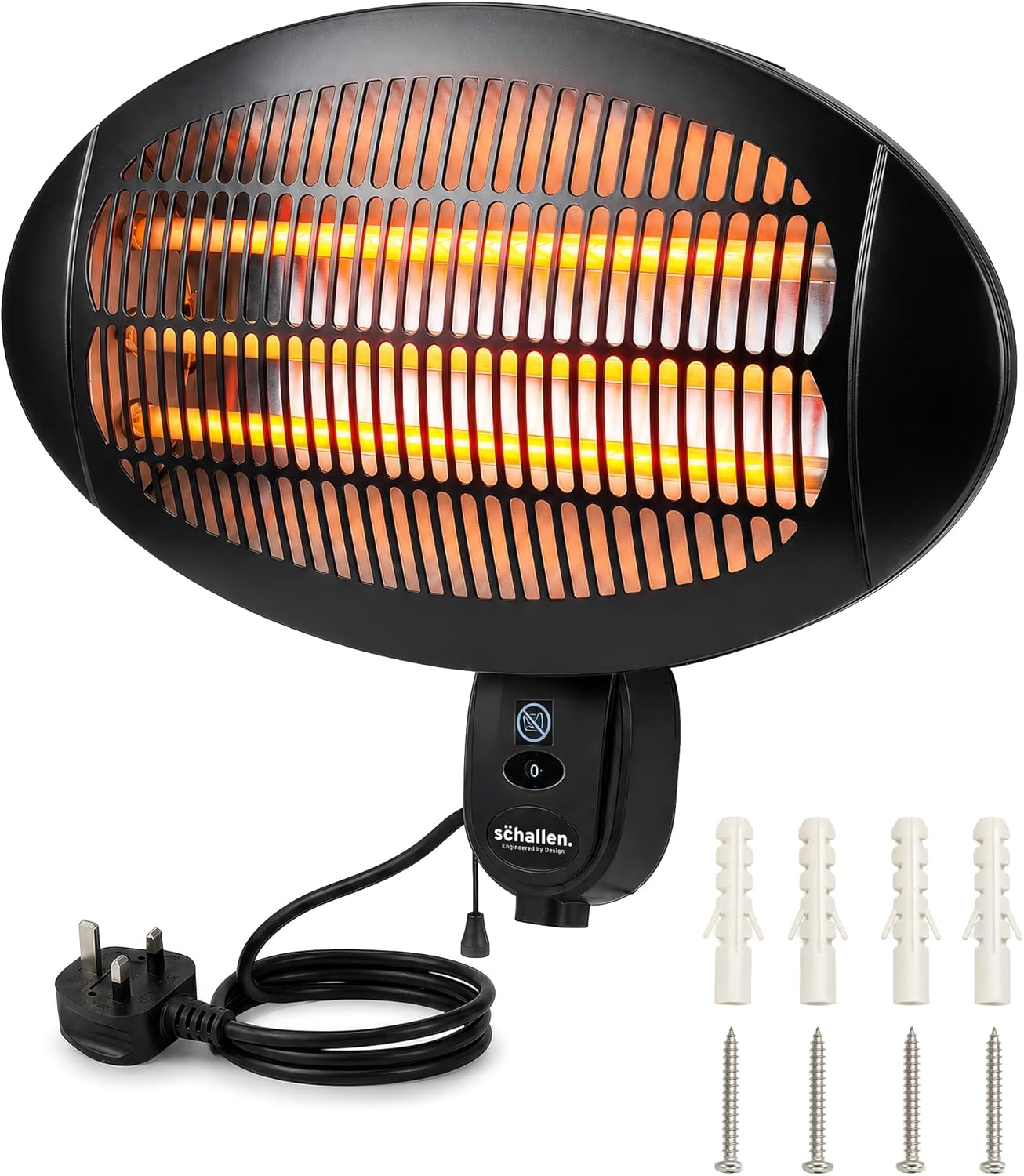 Schallen Outdoor Garden Heater | Wall Mounted Patio Heater | IPX4 Waterproof Quartz Heater