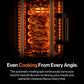 Schallen Electric 1500W 360° Rotating 21L Rotisserie Grill for Kebabs, Skewers and Roasts