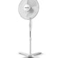 Schallen 16" Electric Oscillating Floor Standing Tall Pedestal Air Cooling Fan - White