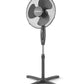 Schallen 16" Electric Oscillating Floor Standing Tall Pedestal Air Cooling Fan - Grey
