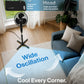 Schallen 16" Electric Oscillating Floor Standing Tall Pedestal Air Cooling Fan - Black