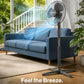 Schallen 16" Electric Oscillating Floor Standing Tall Pedestal Air Cooling Fan - Grey