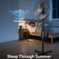 Schallen 16" Electric Oscillating Floor Standing Tall Pedestal Air Cooling Fan - Grey