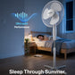 Schallen 16" Electric Oscillating Floor Standing Tall Pedestal Air Cooling Fan - White
