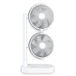Schallen Dual Head USB-C Fan | Portable Desk Fan with 2 Speeds | White