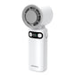 Schallen Handheld Fan with Ice Cooling Plate, 100-Speed Portable Rechargeable Fan, 4000mAh Battery, Up to 11 Hours Runtime & Digital Display for Travel, Office and Outdoors (Available in Grey & White)